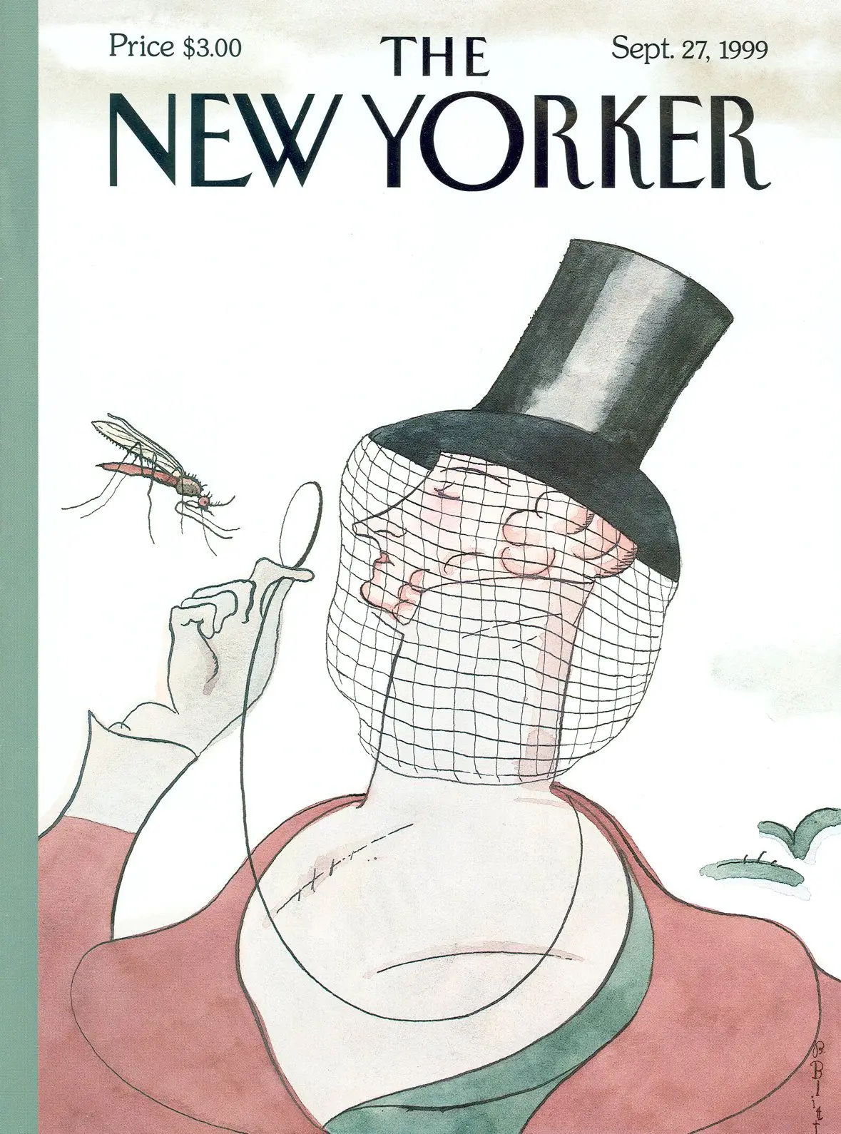 Обложка The New Yorker, 27 сентября 1999: Жужжащий город, художник Барри Блитт