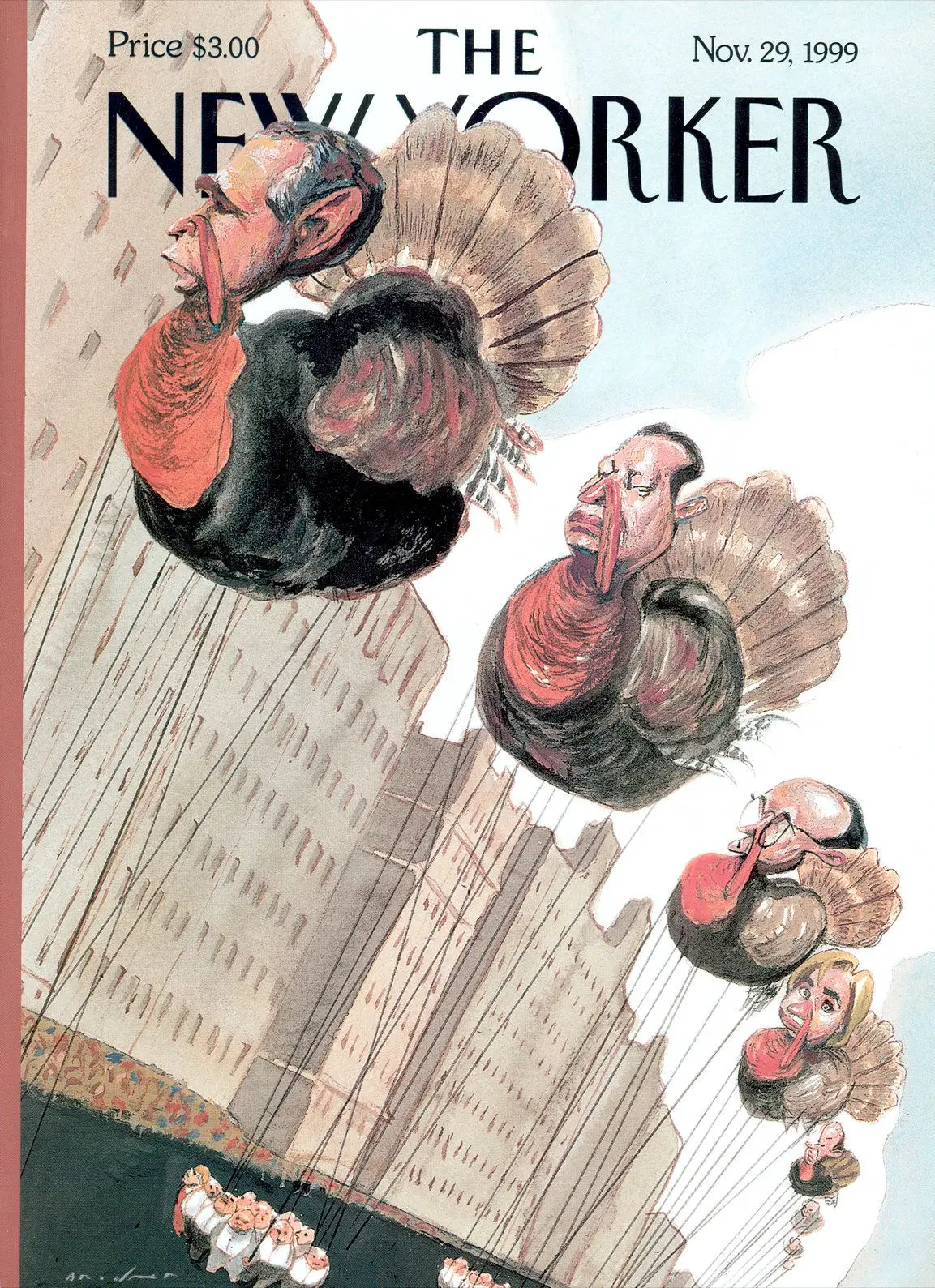 Обложка The New Yorker, 29 ноября 1999: День индейки, художник Стив Броднер