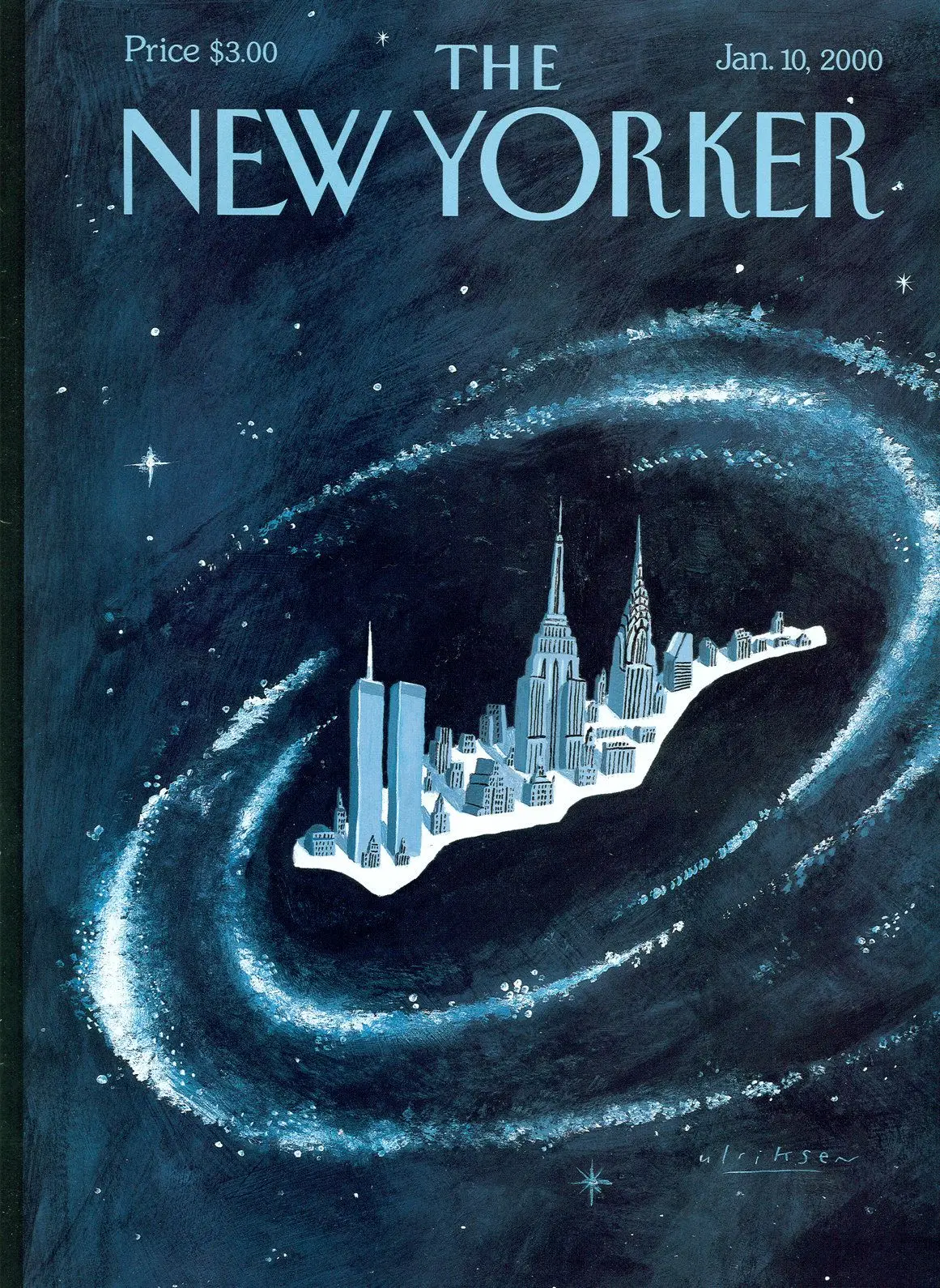Обложка The New Yorker, 10 января 2000: Центр вселенной, художник Марк Ульриксен