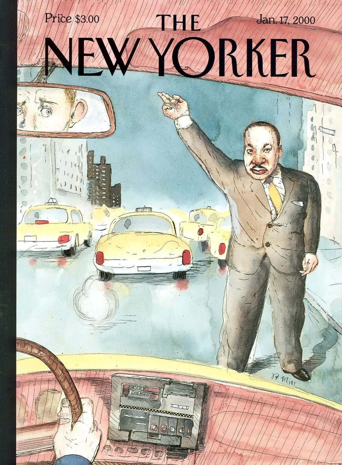 Обложка The New Yorker, 17 января 2000: Приветствуя доктора Кинга, художник Барри Блитт