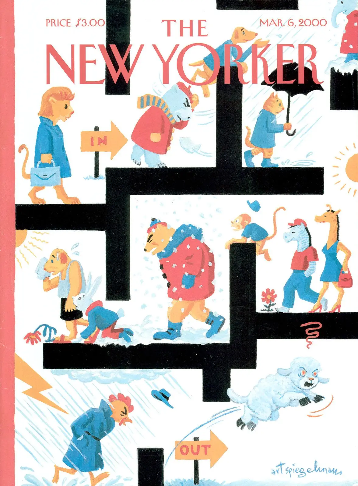 Обложка The New Yorker, 6 марта 2000: Тихо, как ягнёнок, художник Арт Шпигельман