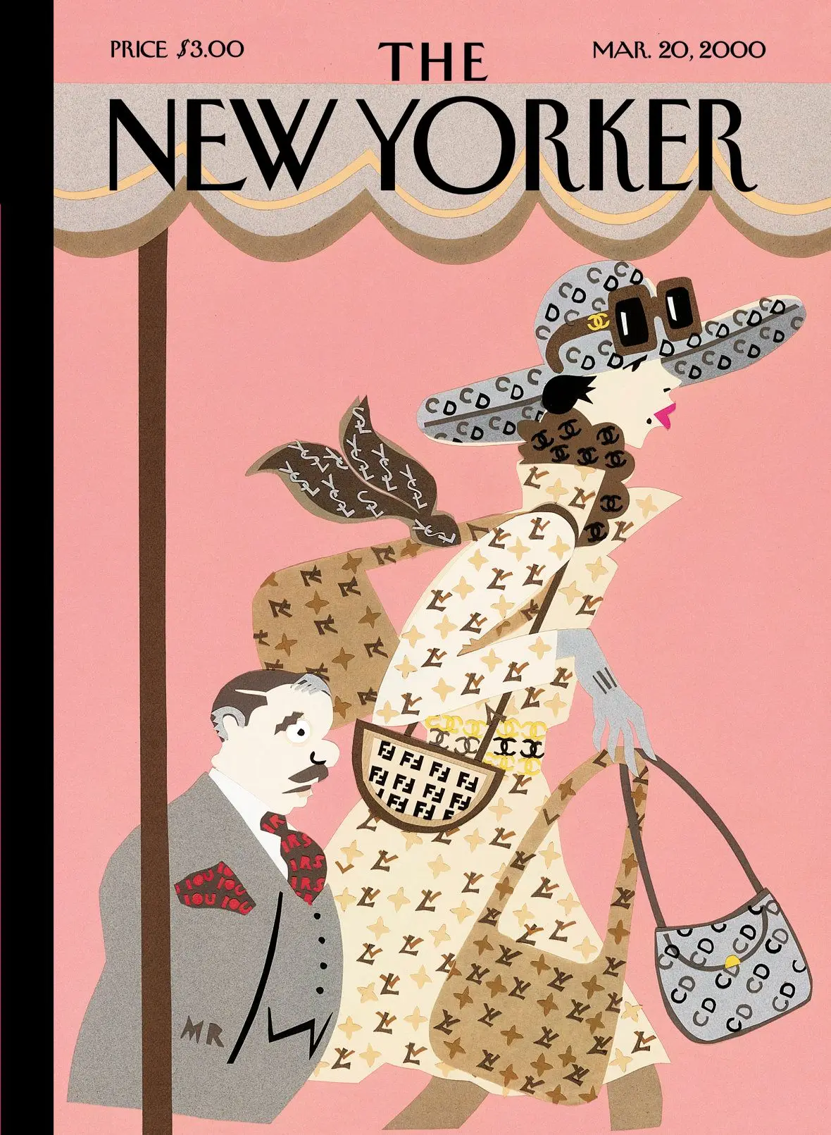 Обложка The New Yorker, 20 марта 2000: Логотип, о нет!, художник Майкл Робертс