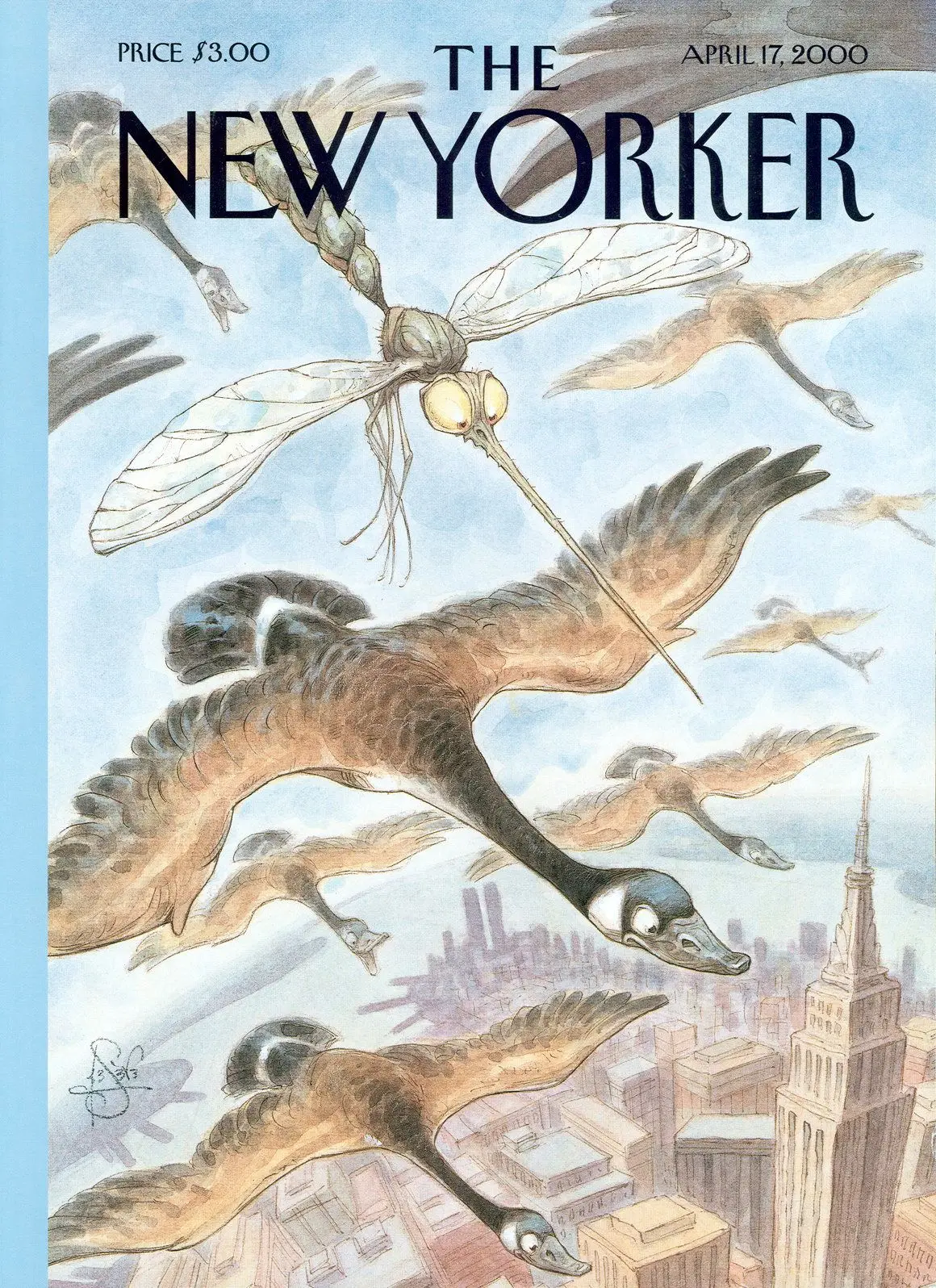 Обложка The New Yorker, 17 апреля 2000: Укус весны, художник Питер де Сев