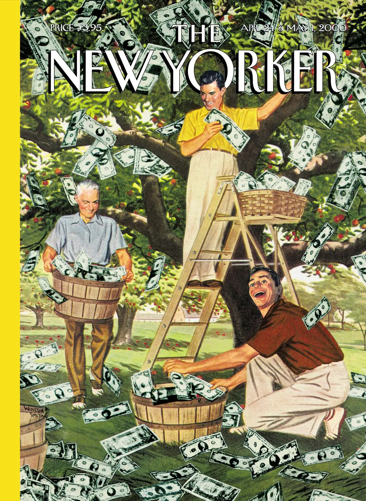 Обложка The New Yorker, 24 апреля 2000: Денежное дерево, художник Уинстон Смит