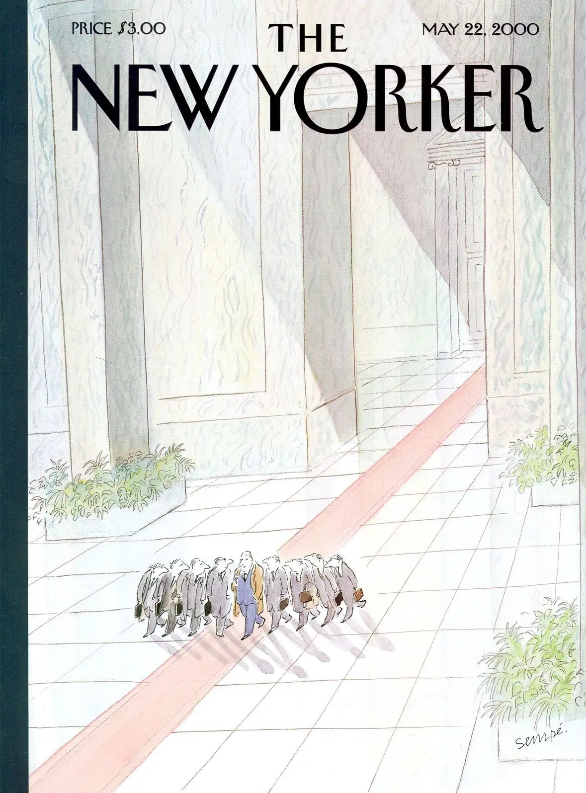 Обложка The New Yorker, 22 мая 2000: Ловя каждое слово, художник Жан-Жак Сампе