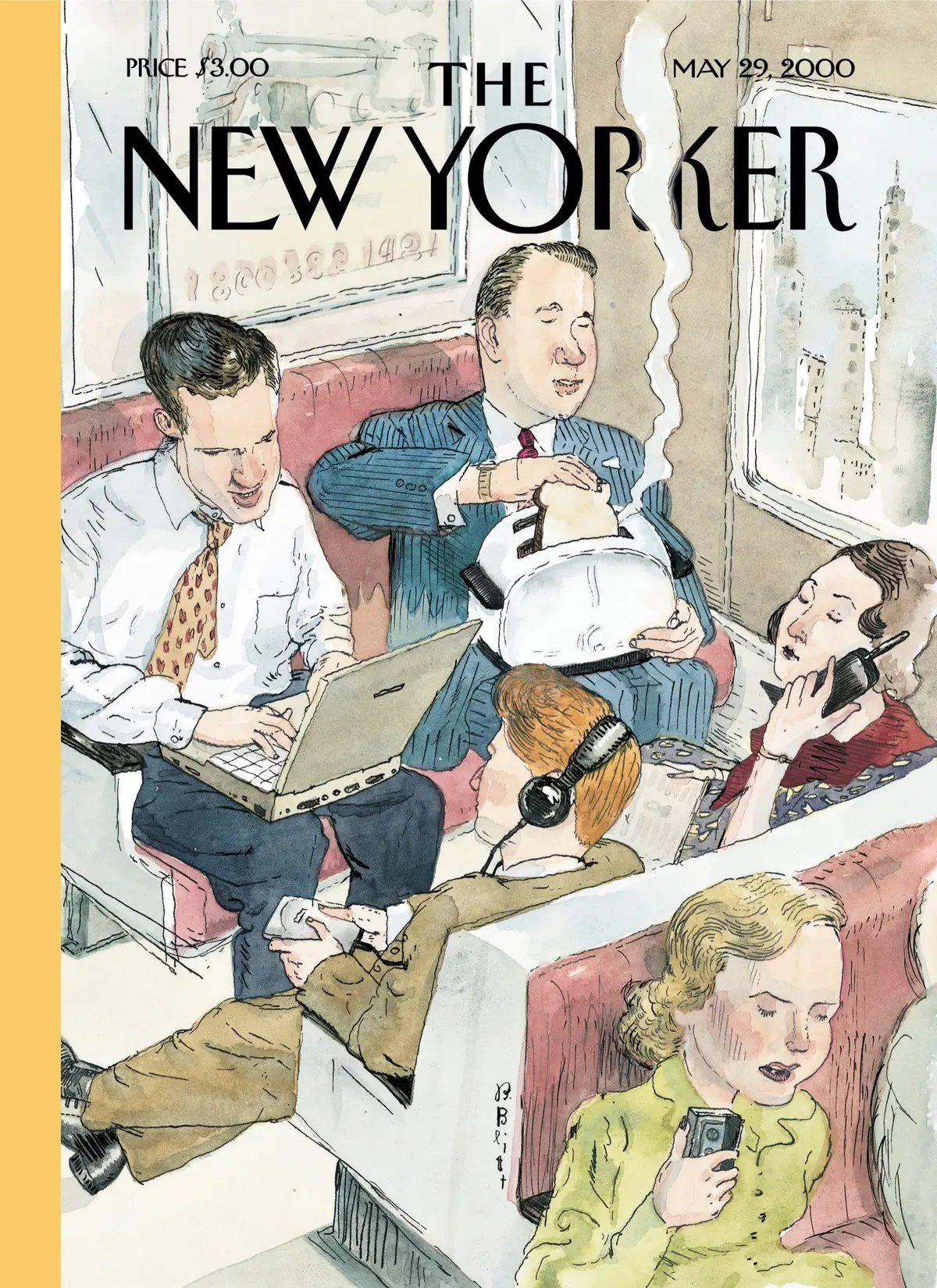 Обложка The New Yorker, 29 мая 2000: Дорога на работу в XXI веке, художник Барри Блитт