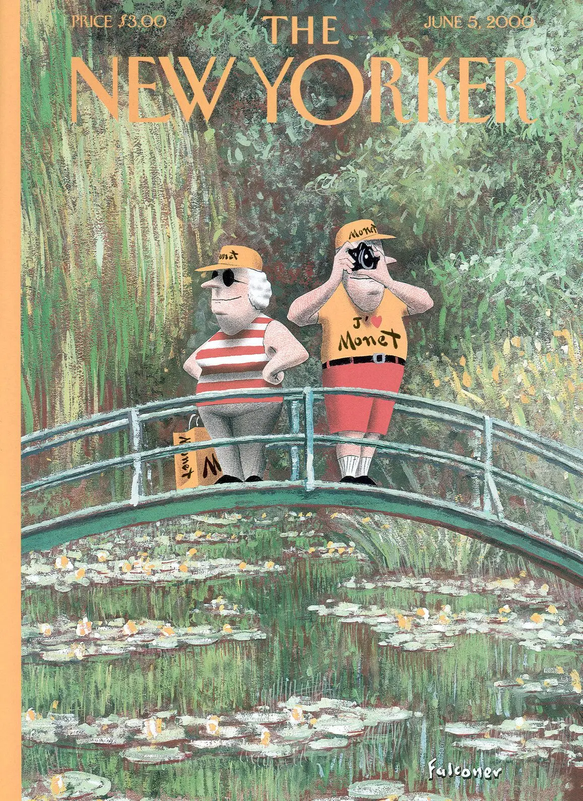 Обложка The New Yorker, 5 июня 2000: Я ♥ Моне, художник Иэн Фальконер