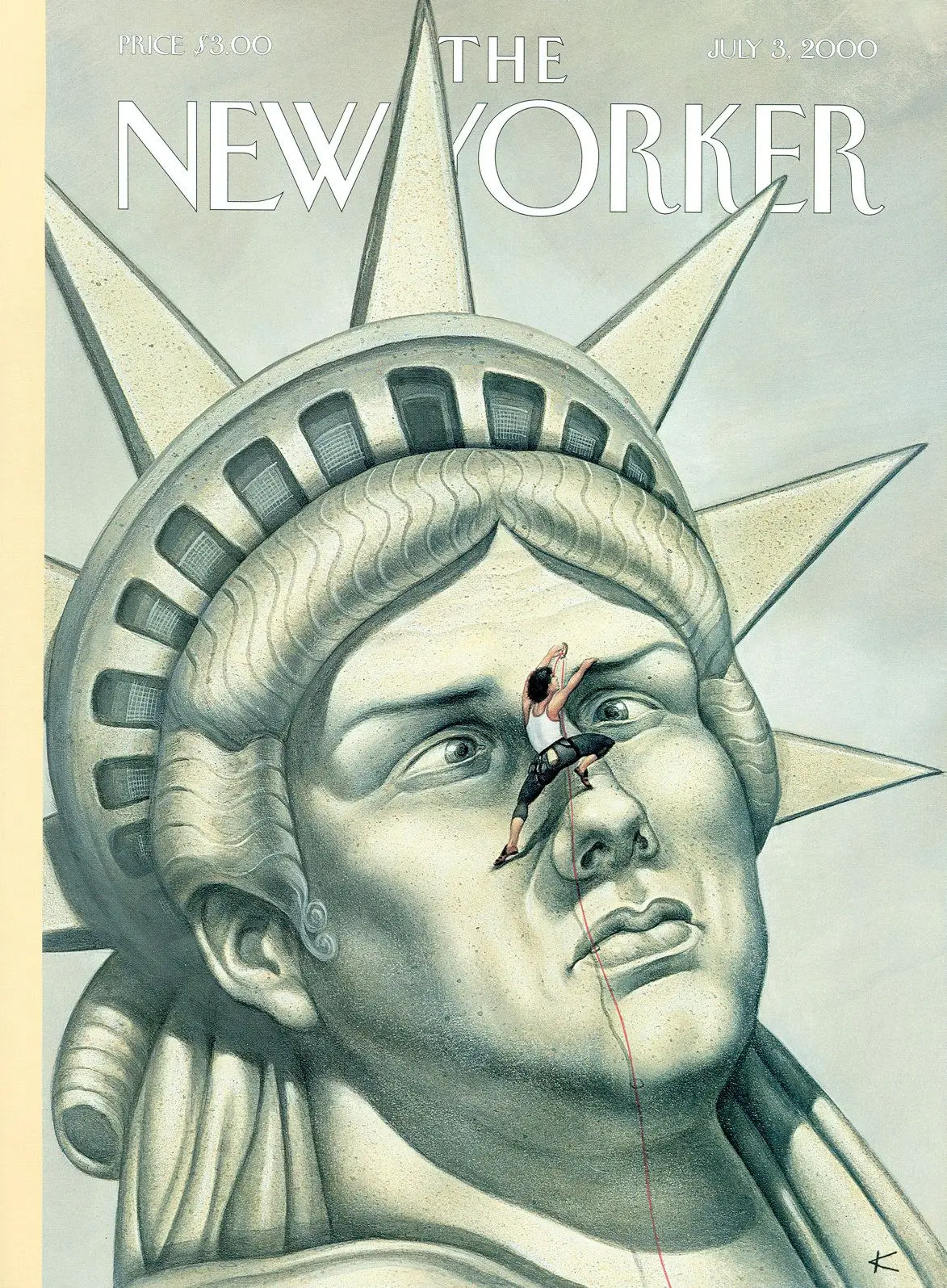 Обложка The New Yorker, 3 июля 2000: За тебя, художник Анита Кунц
