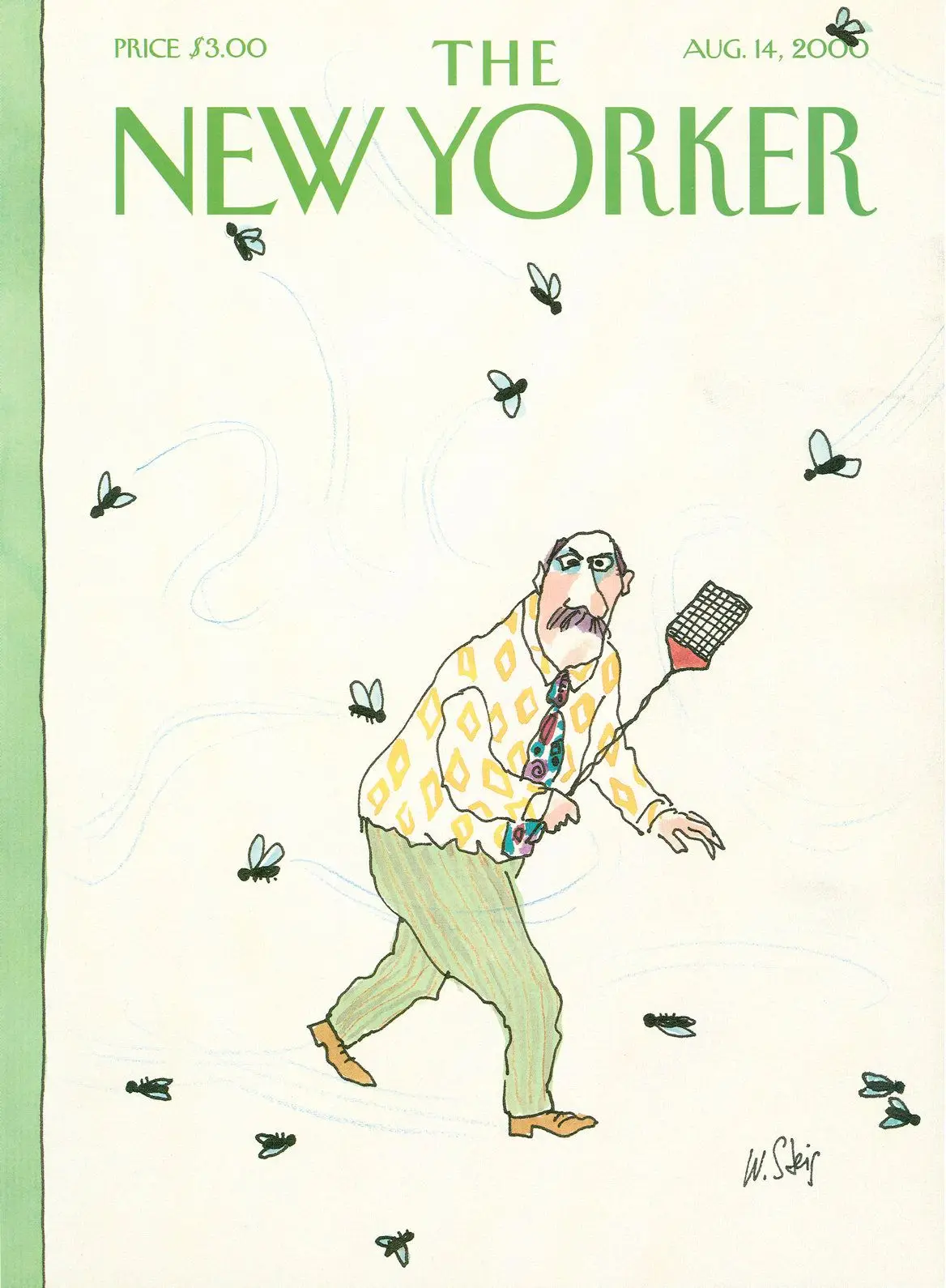 Обложка The New Yorker, 14 августа 2000: Мухобойка, художник Уильям Стейг