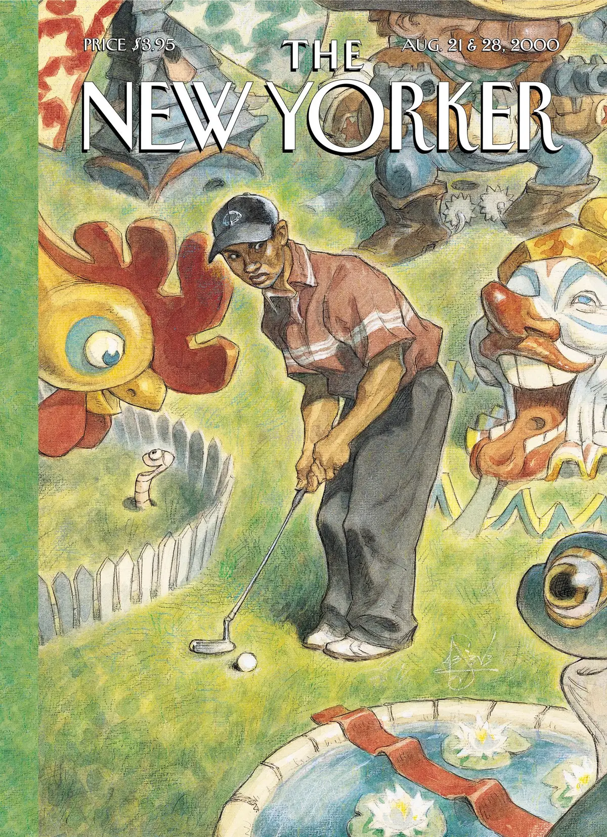 Обложка The New Yorker, 21 августа 2000: Важная шишка, художник Питер де Сев