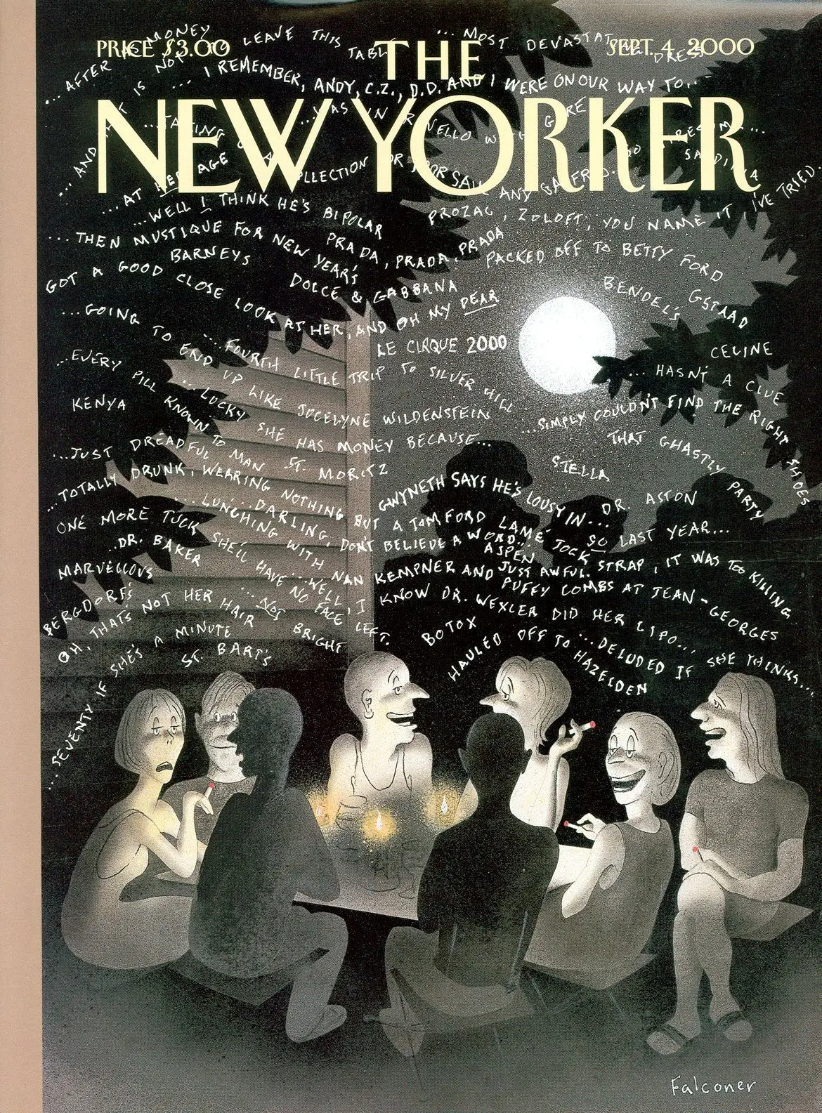 Обложка The New Yorker, 4 сентября 2000: Жизнь за городом, художник Иэн Фальконер