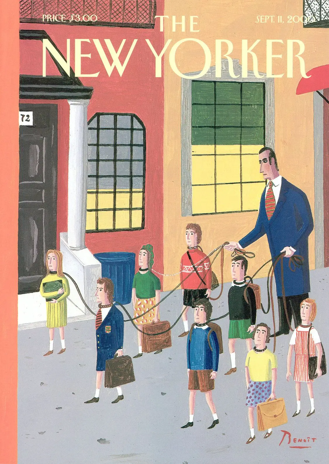 Обложка The New Yorker, 11 сентября 2000: Школа послушания, художник Бенуа ван Иннис