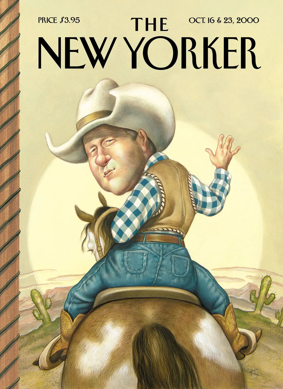 Обложка The New Yorker, 16 октября 2000: Счастливого пути, художник Анита Кунц