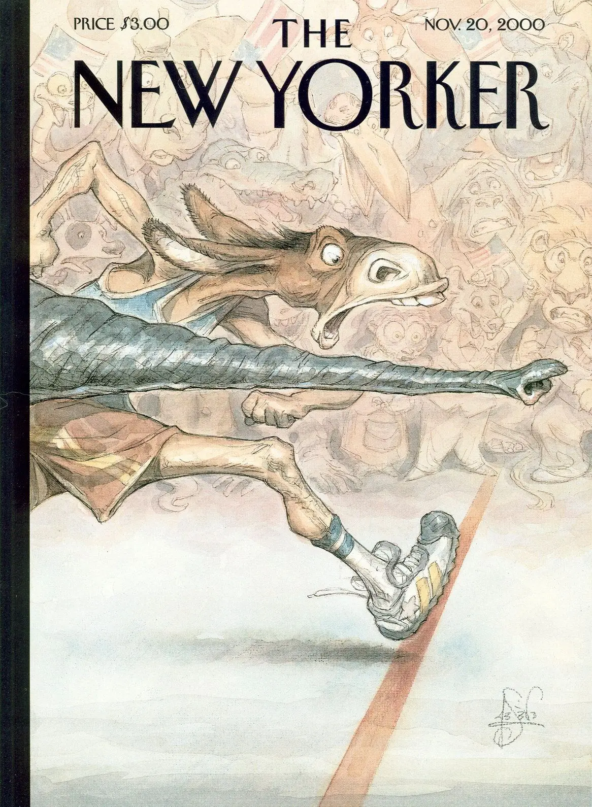Обложка The New Yorker, 20 ноября 2000: На полноса?, художник Питер де Сев