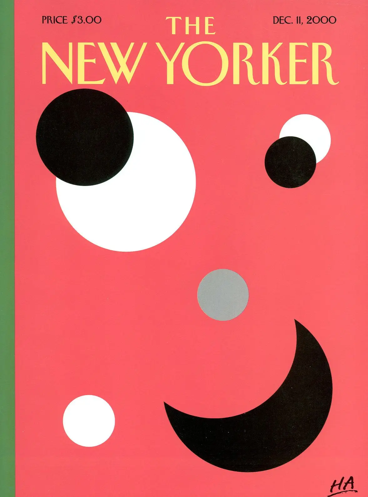 Обложка The New Yorker, 11 декабря 2000: Человек в пятнах, художник Боб Зоэлл