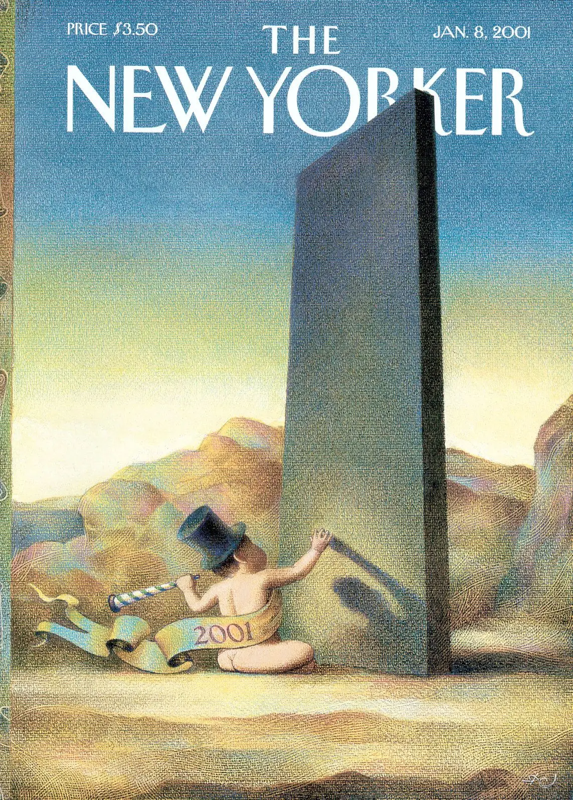 Обложка The New Yorker, 8 января 2001: 2001, художник Рауль Колон