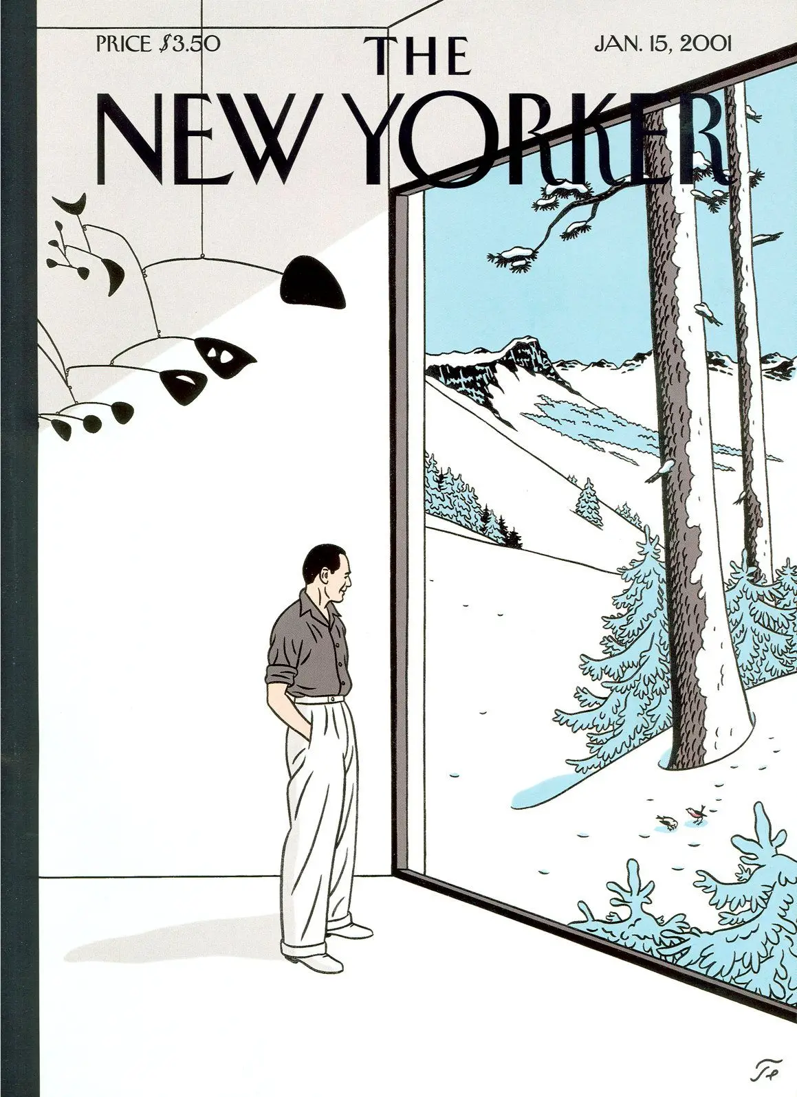 Обложка The New Yorker, 15 января 2001: Туда и обратно, художник Флок