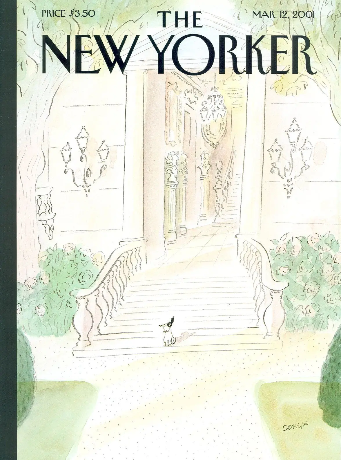 Обложка The New Yorker, 12 марта 2001: Хозяин дома, художник Жан-Жак Сампе