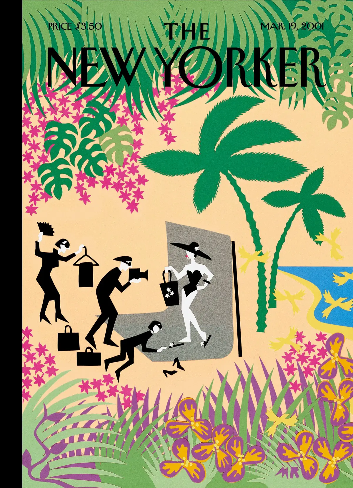 Обложка The New Yorker, 19 марта 2001: Выглядите естественно!, художник Майкл Робертс