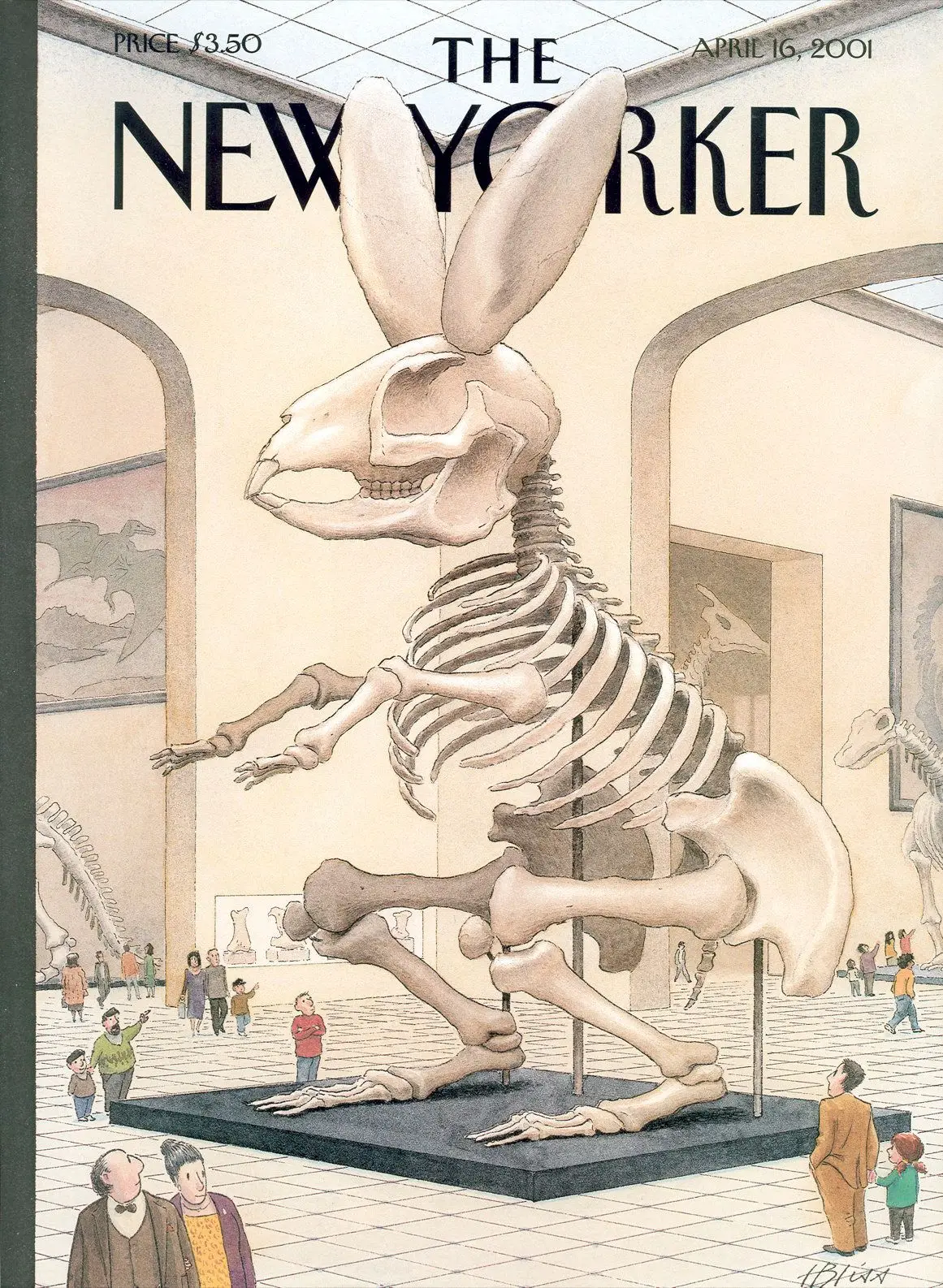 Обложка The New Yorker, 16 апреля 2001: Кроликозавр, художник Гарри Блисс