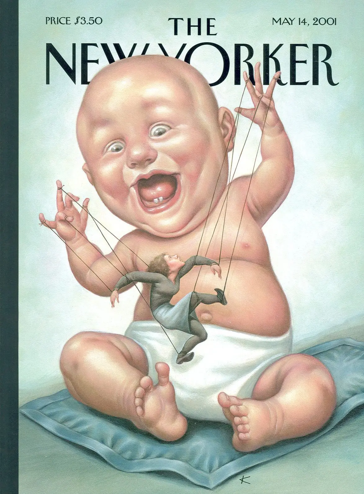 Обложка The New Yorker, 14 мая 2001: Кукловод, художник Анита Кунц