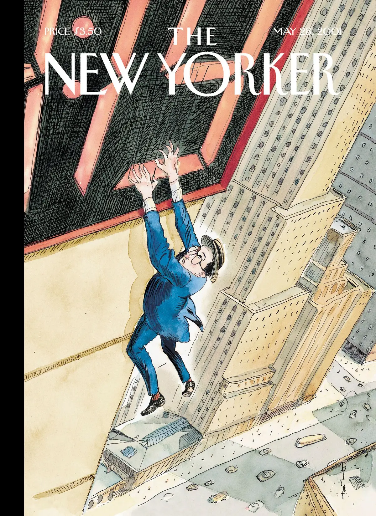 Обложка The New Yorker, 28 мая 2001: Снова «Наконец в безопасности», художник Барри Блитт