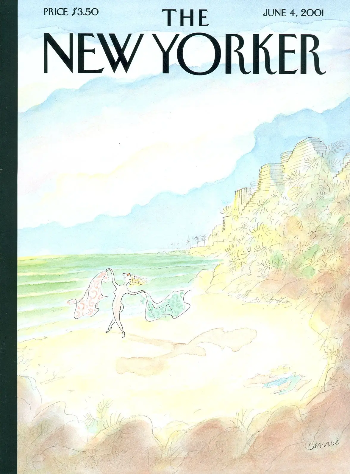 Обложка The New Yorker, 4 июня 2001: Обретённая свобода, художник Жан-Жак Сампе