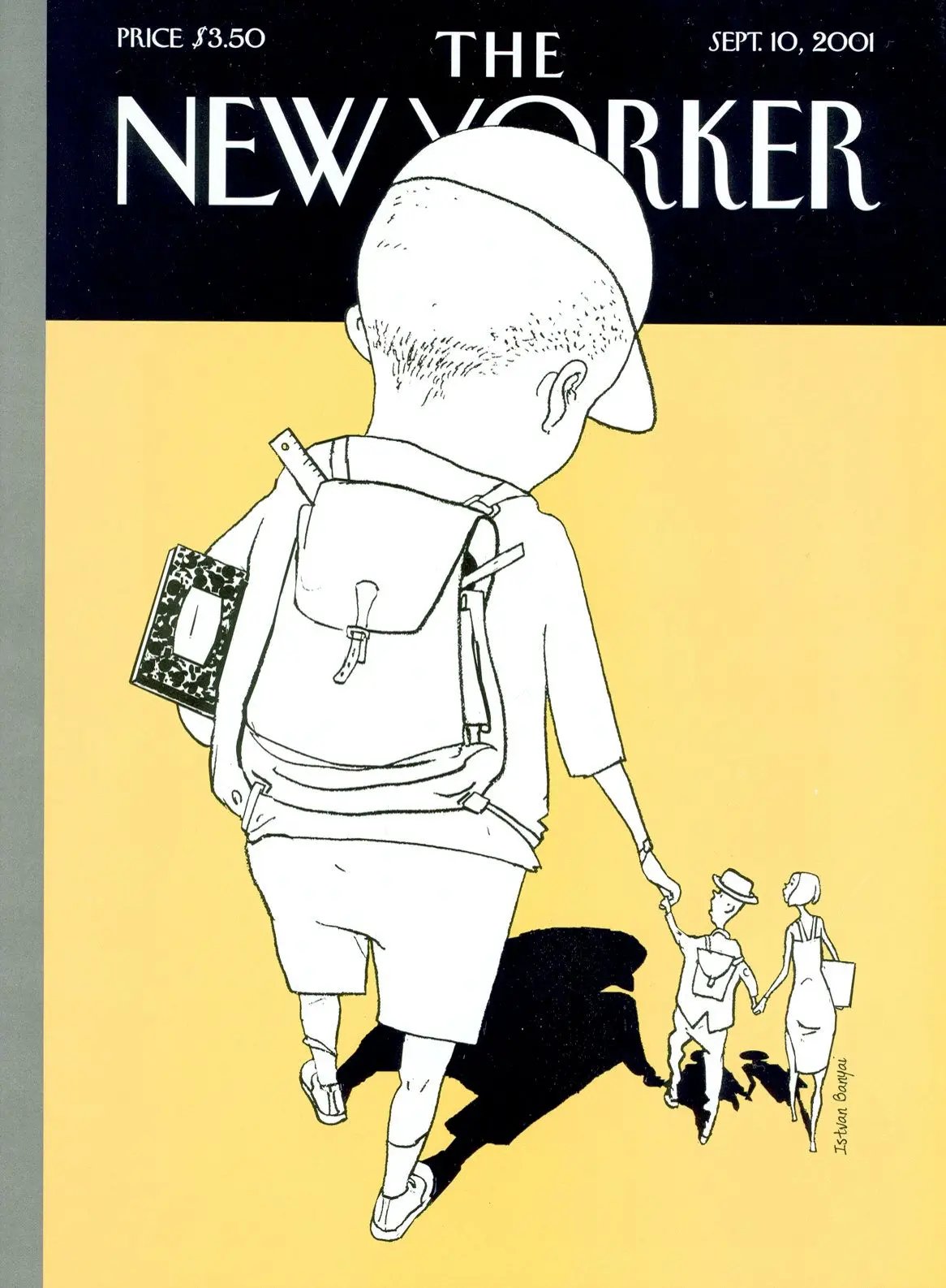 Обложка The New Yorker, 10 сентября 2001: Большой мальчик, художник Иштван Баньяи