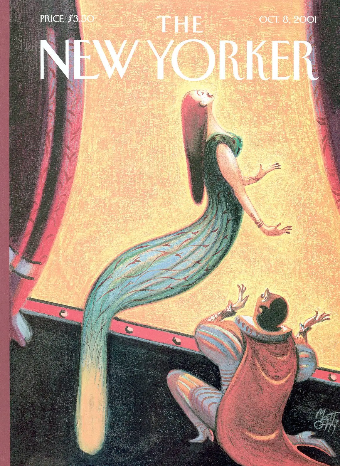 Обложка The New Yorker, 8 октября 2001: Голоса набирают силу, художник Лоренцо Маттотти