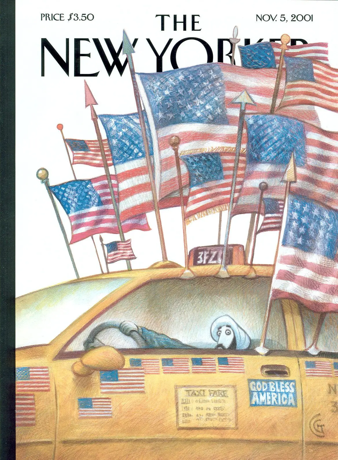 Обложка The New Yorker, 5 ноября 2001: Что мы так гордо приветствовали, художник Картер Гудрич