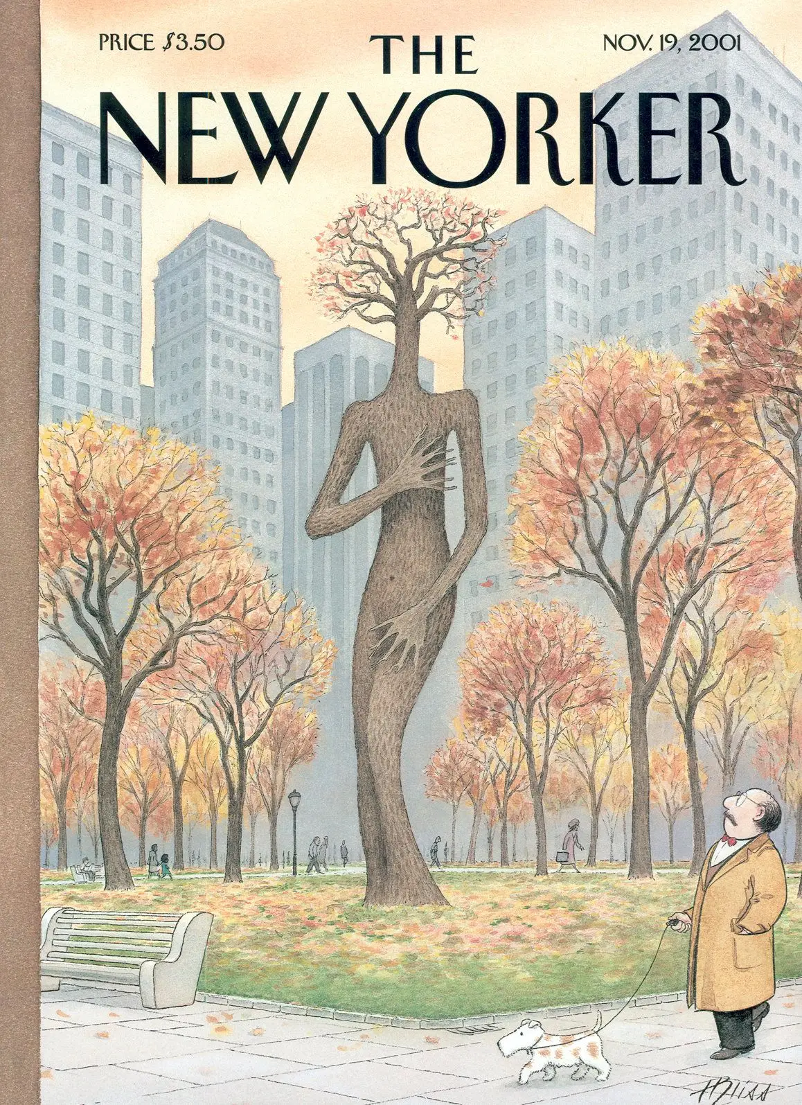 Обложка The New Yorker, 19 ноября 2001: Разоблачённый, художник Гарри Блисс