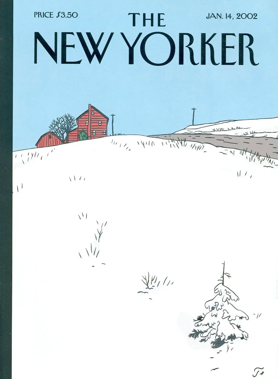 Обложка The New Yorker, 14 января 2002: Нью-Йорк: 63 мили, художник Флок