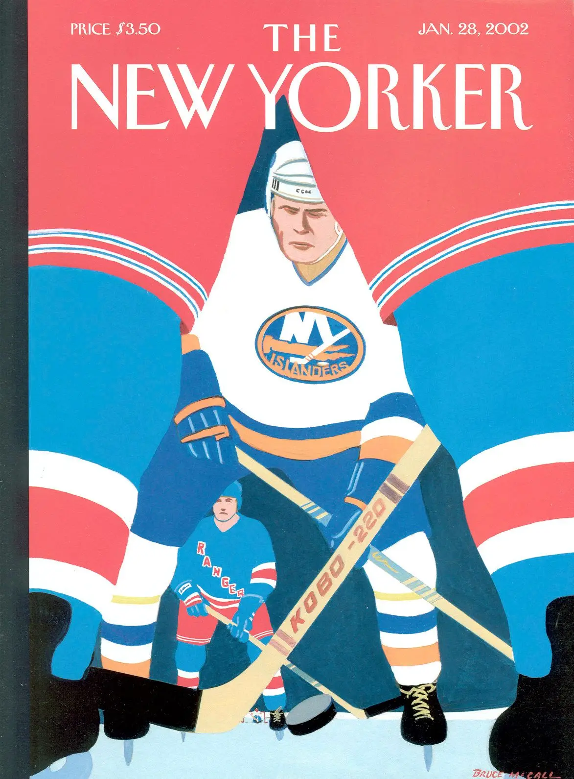 Обложка The New Yorker, 28 января 2002: Уровень льда, художник Брюс Макколл