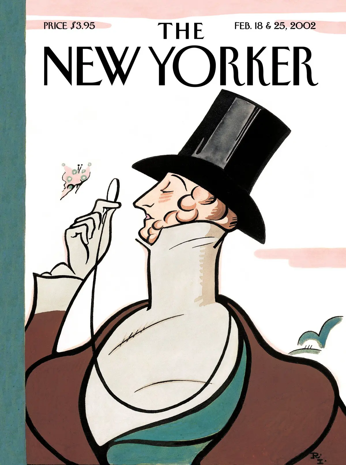 Обложка The New Yorker, 18 февраля 2002: Юстас Тилли, художник Реа Ирвин
