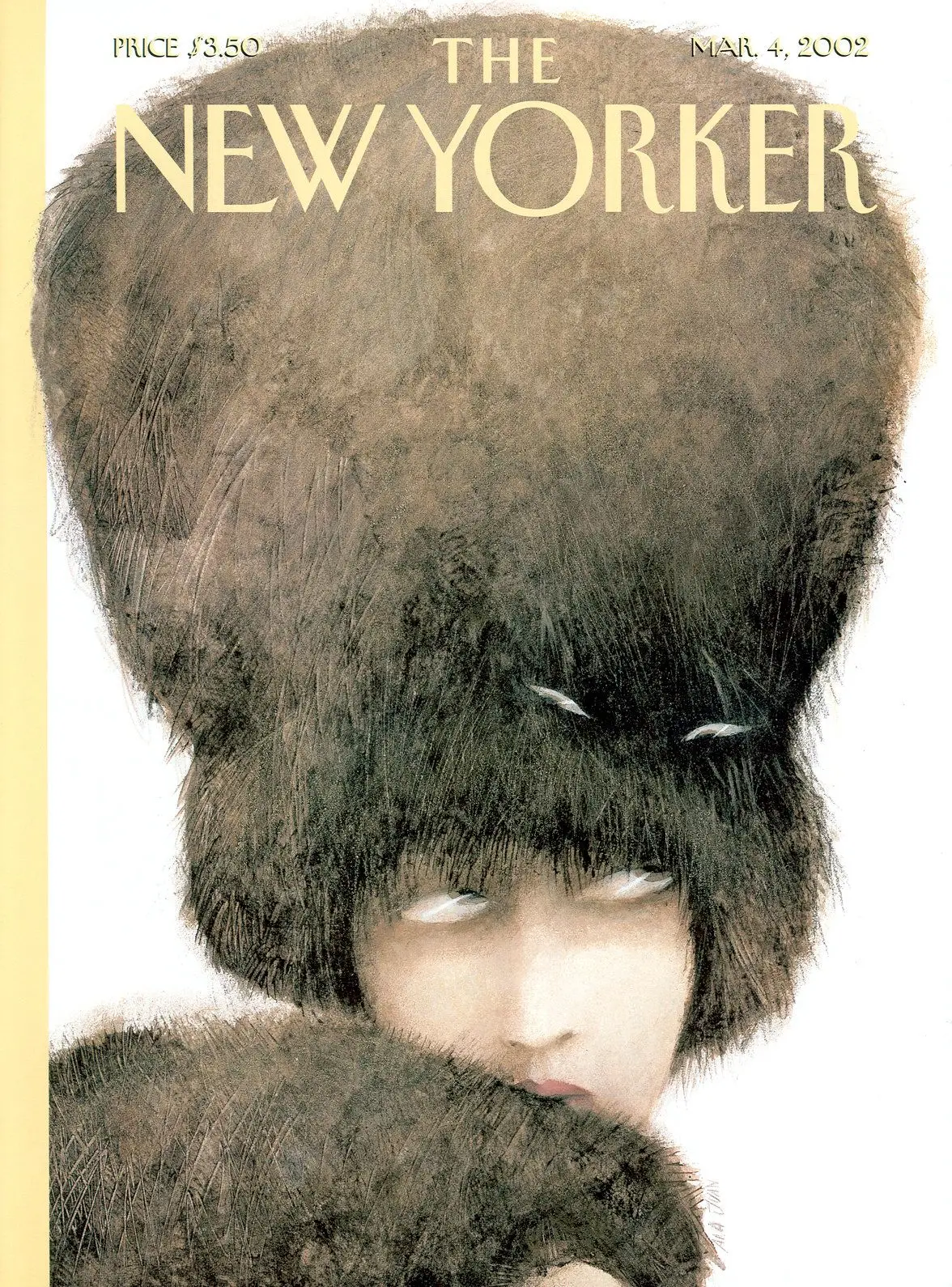 Обложка The New Yorker, 4 марта 2002: Пух и перья, художник Ана Хуан