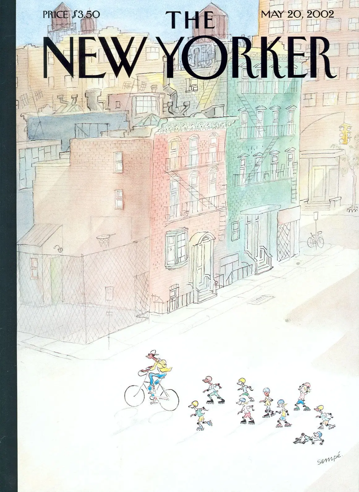 Обложка The New Yorker, 20 мая 2002: Раннее утро в центре, художник Жан-Жак Сампе