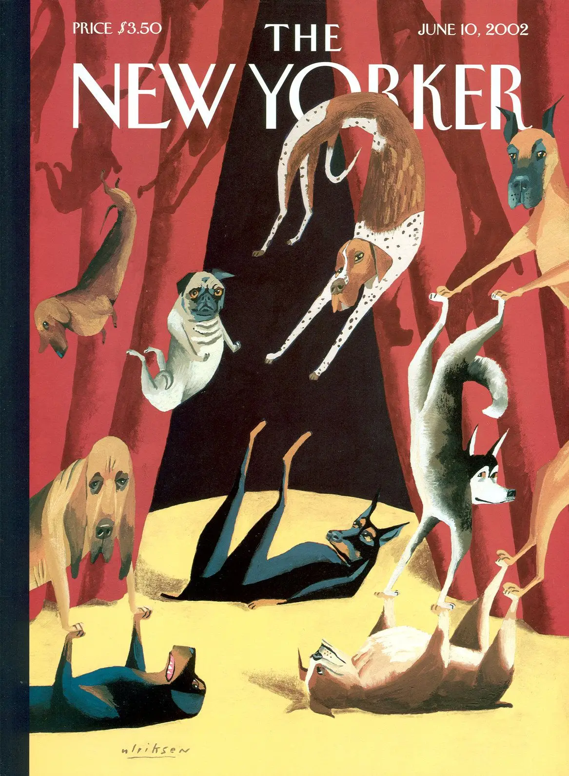 Обложка The New Yorker, 10 июня 2002: Выставка собак, художник Марк Ульриксен