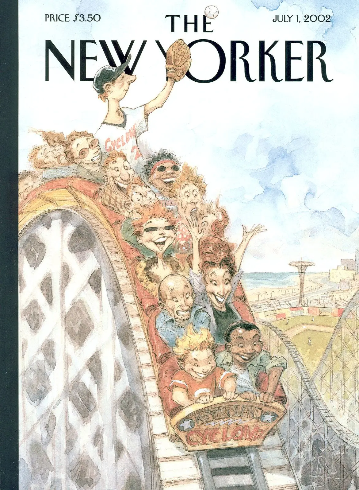 Обложка The New Yorker, 1 июля 2002: Честный мяч, художник Питер де Сев