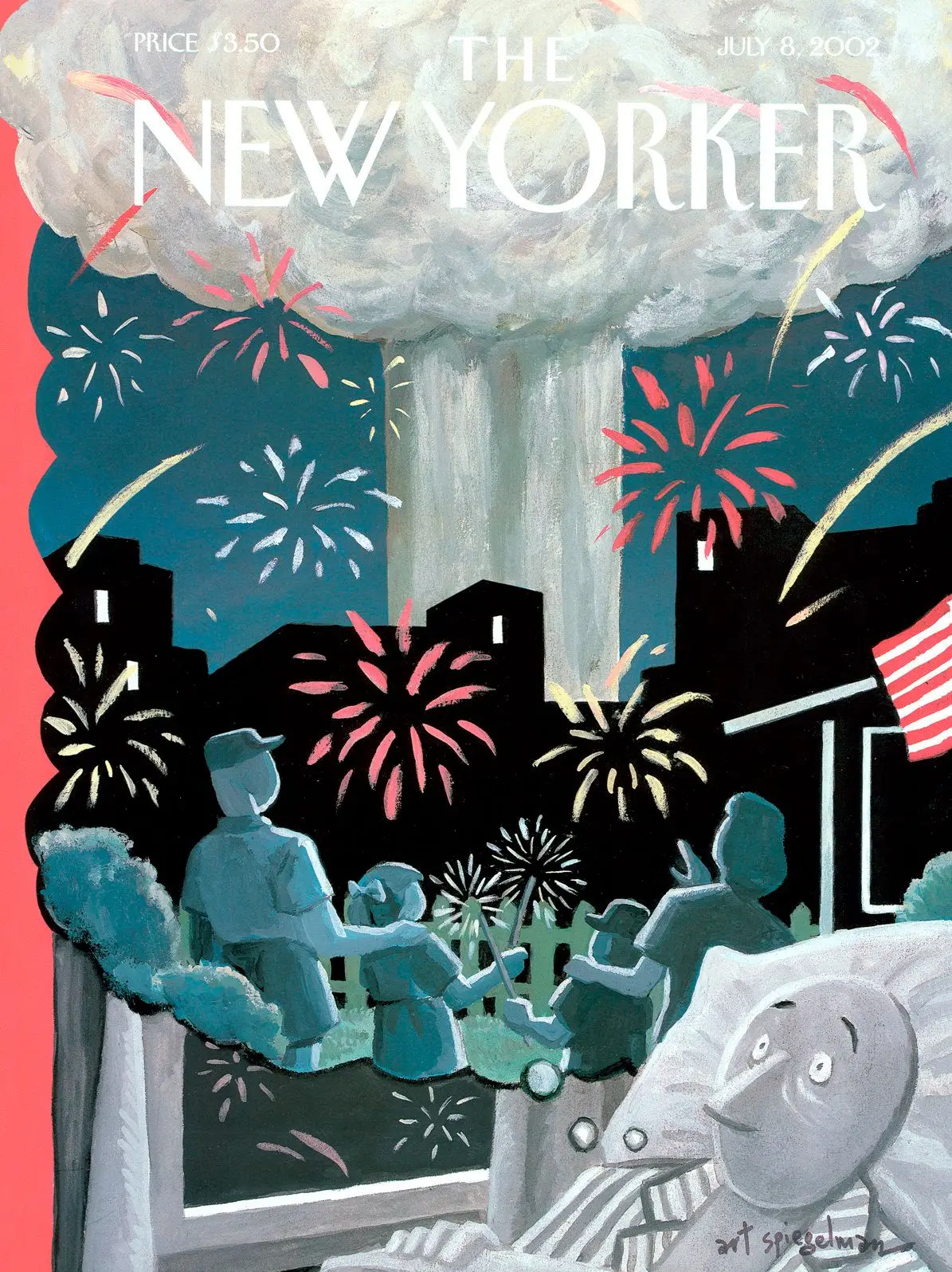 Обложка The New Yorker, 8 июля 2002: Страхи июля 2002 года, художник Арт Шпигельман
