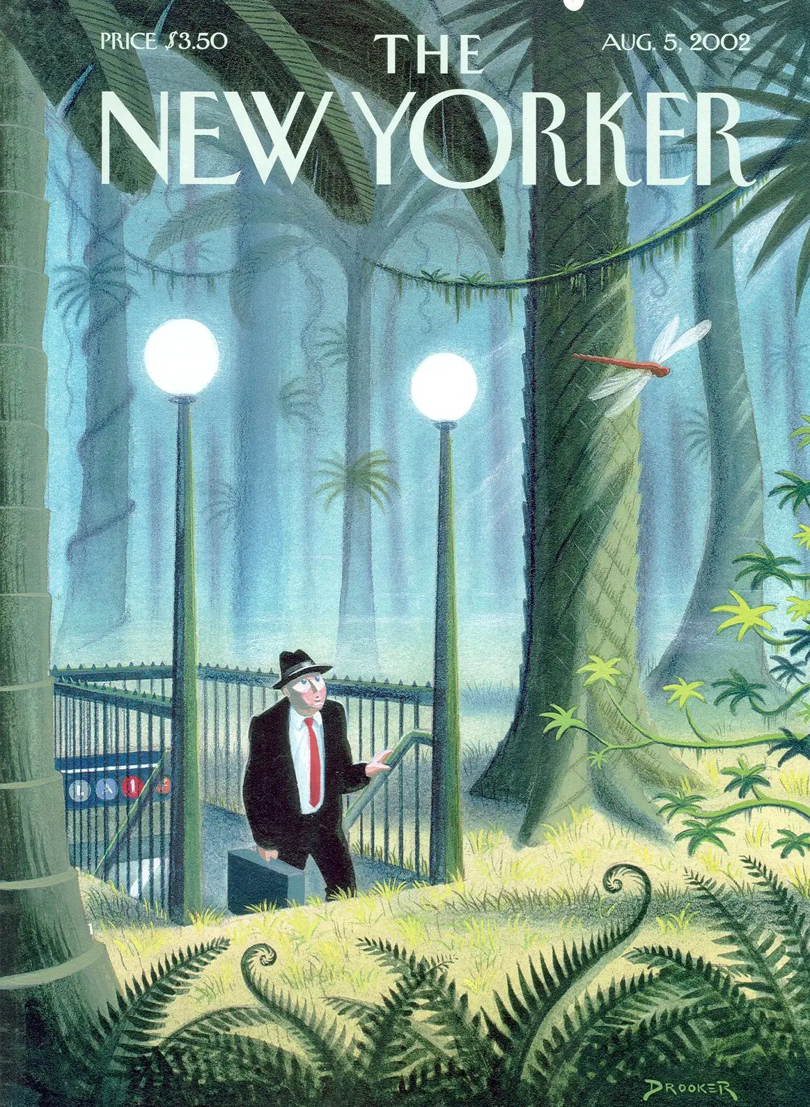 Обложка The New Yorker, 5 августа 2002: Конечная, художник Эрик Друкер