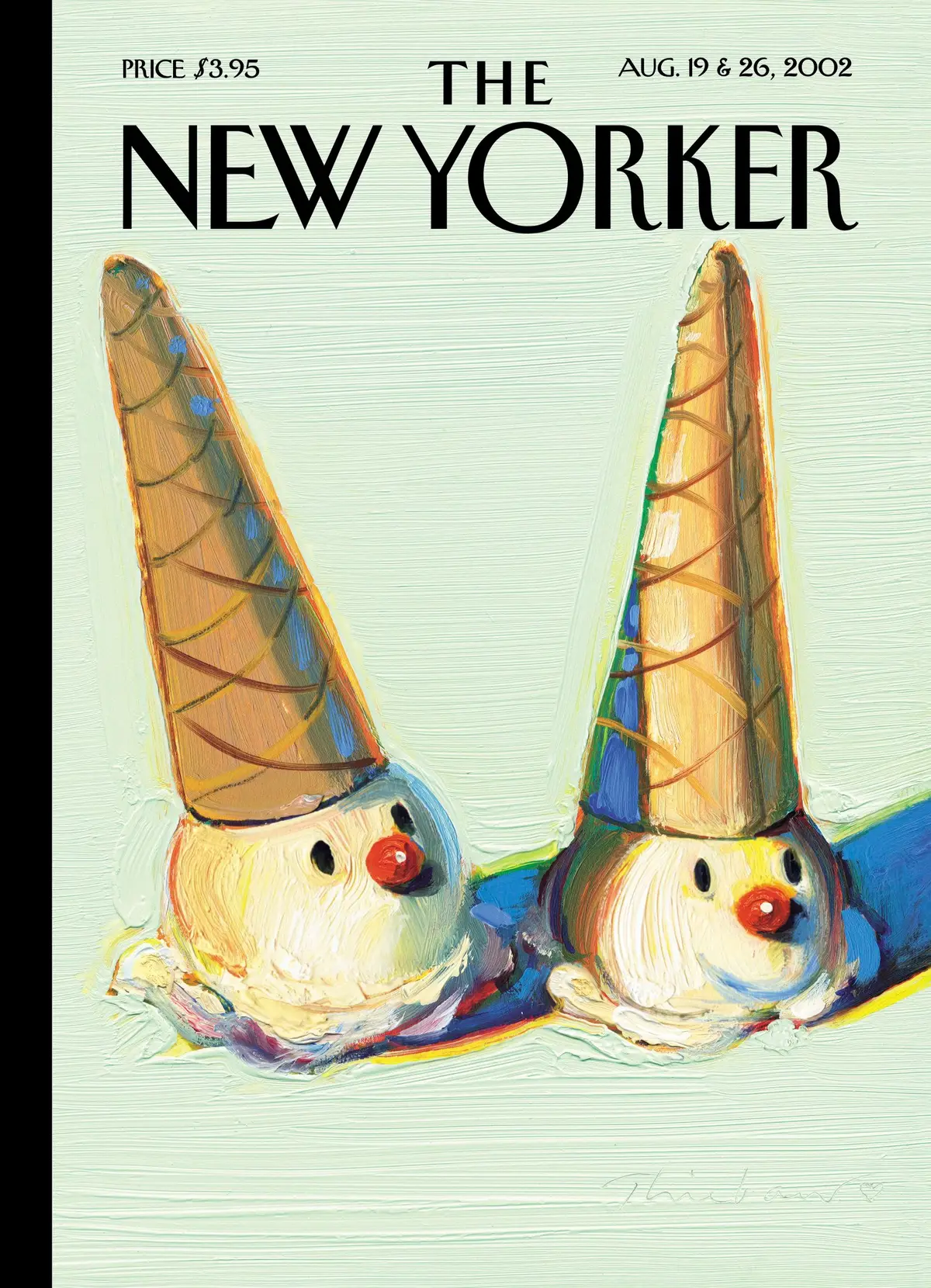 Обложка The New Yorker, 19 августа 2002: Весёлые рожки, художник Уэйн Тибо