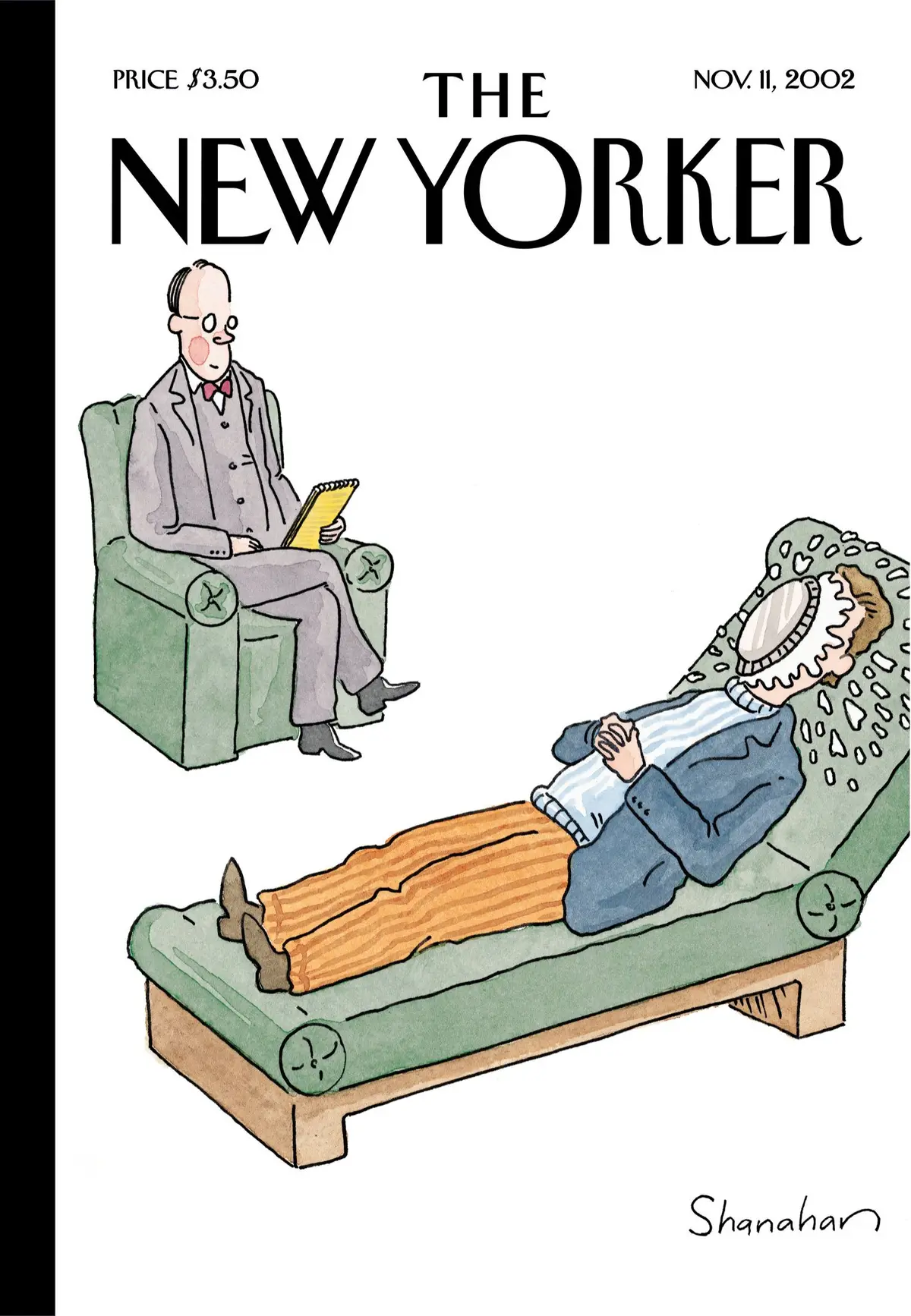 Обложка The New Yorker, 11 ноября 2002: Фрейдистский фарс, художник Дэнни Шанахан