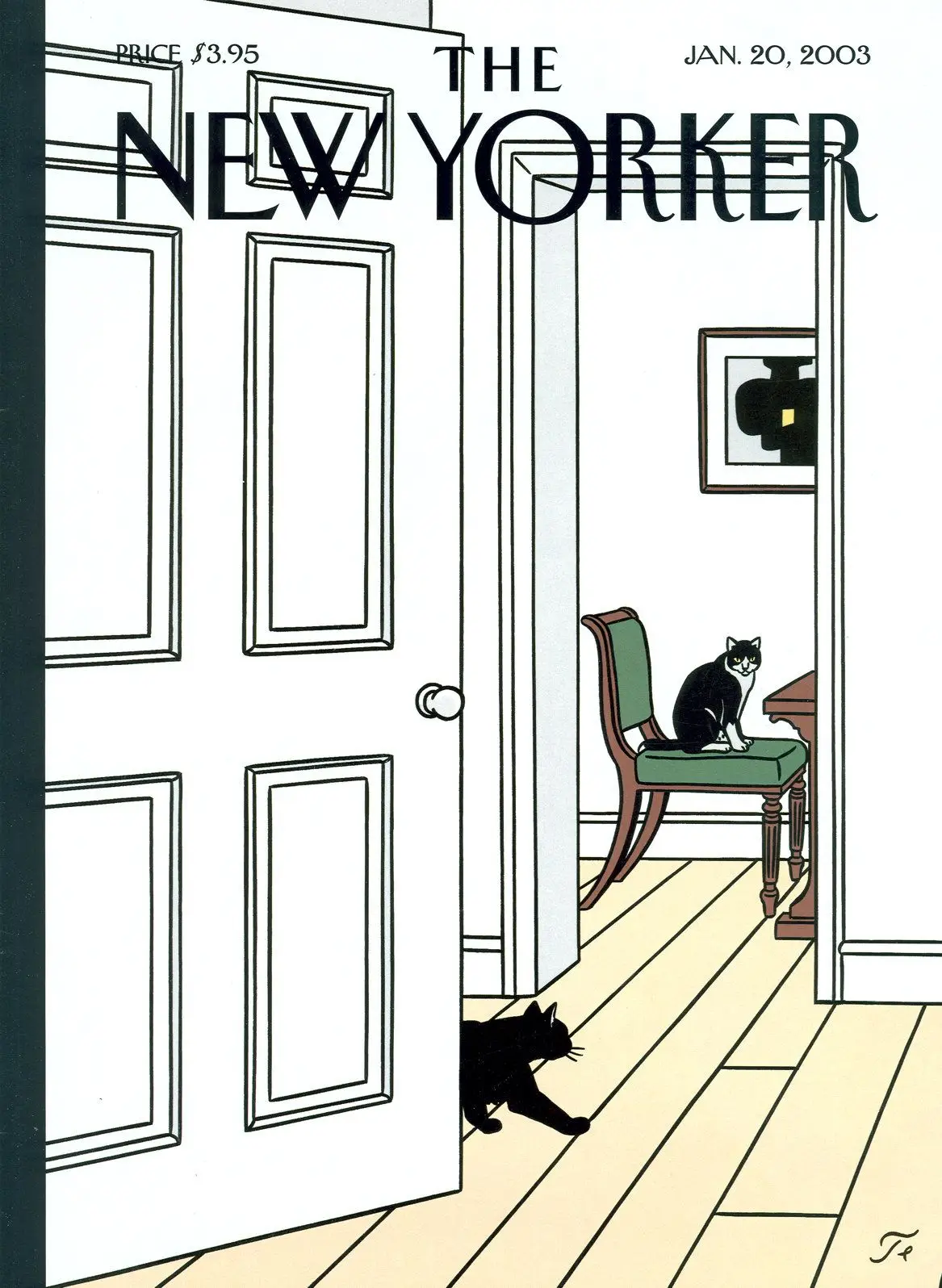 Обложка The New Yorker, 20 января 2003: Одомашненный, художник Флок