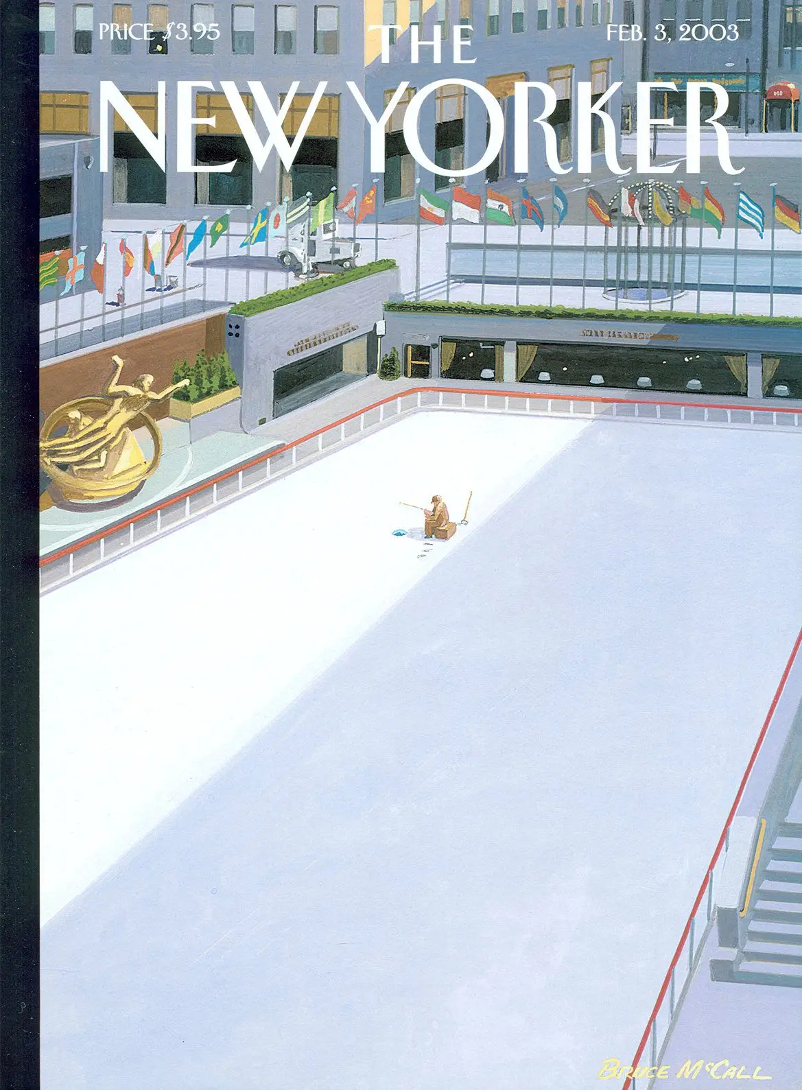 Обложка The New Yorker, 3 февраля 2003: Зарыбленный пруд, художник Брюс Макколл