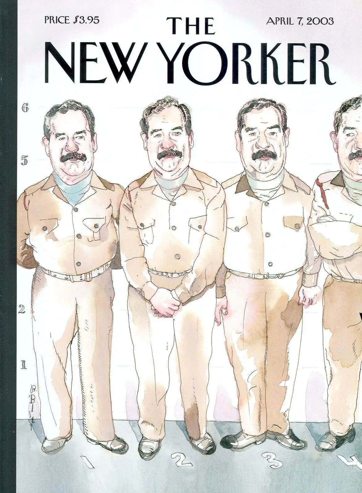 Обложка The New Yorker, 7 апреля 2003: Очередь, художник Барри Блитт