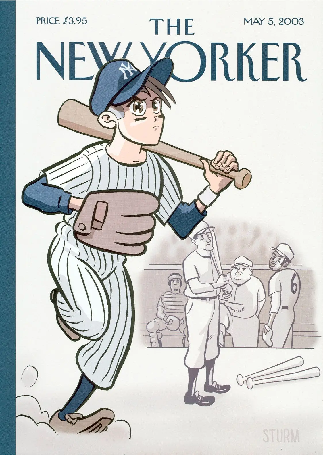 Обложка The New Yorker, 5 мая 2003: Новый левый полевой, художник Джеймс Стерм