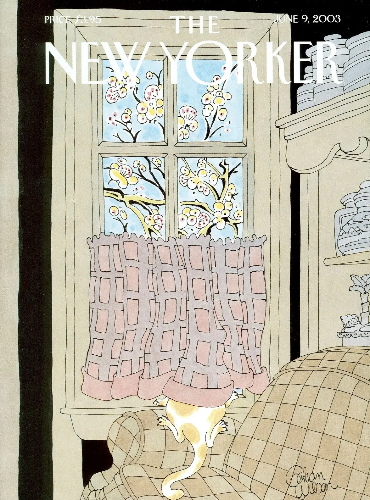 Обложка The New Yorker, 9 июня 2003: Погода получше, художник Гэхан Уилсон