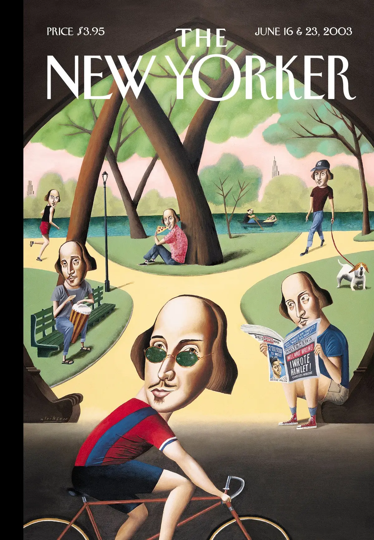 Обложка The New Yorker, 16 июня 2003: Шекспиры в парке, художник Марк Ульриксен