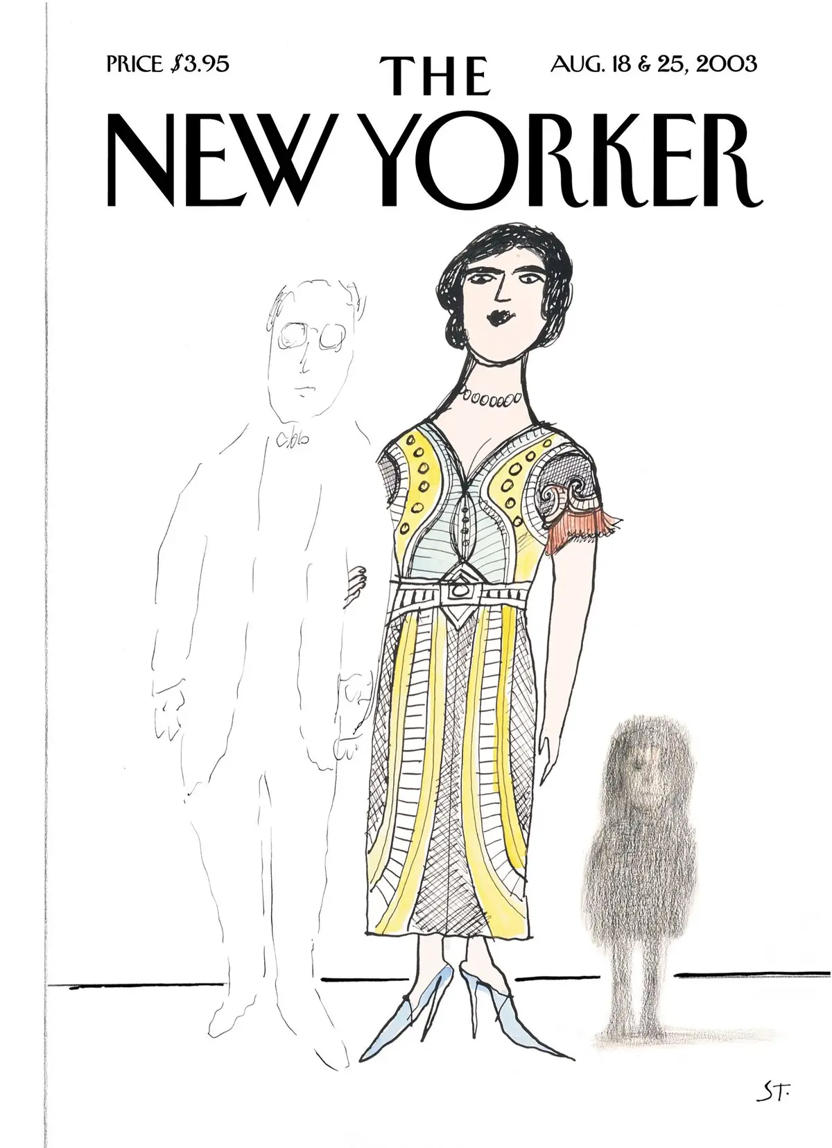 Обложка The New Yorker, 18 августа 2003: Семья, художник Сол Стейнберг