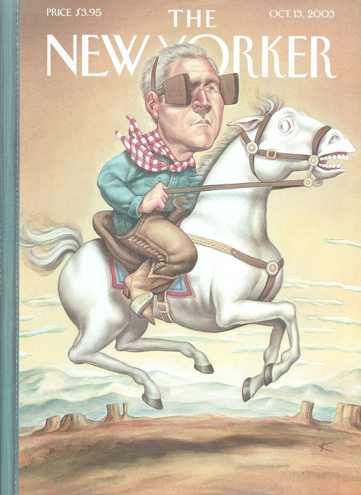 Обложка The New Yorker, 13 октября 2003: Вопрос видения, художник Анита Кунц